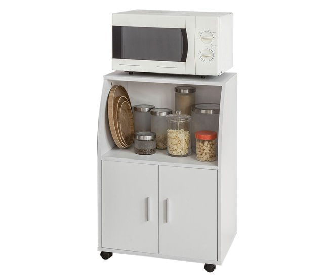 Aparador de cozinha baixo para microondas FRG241-W SoBuy Branco