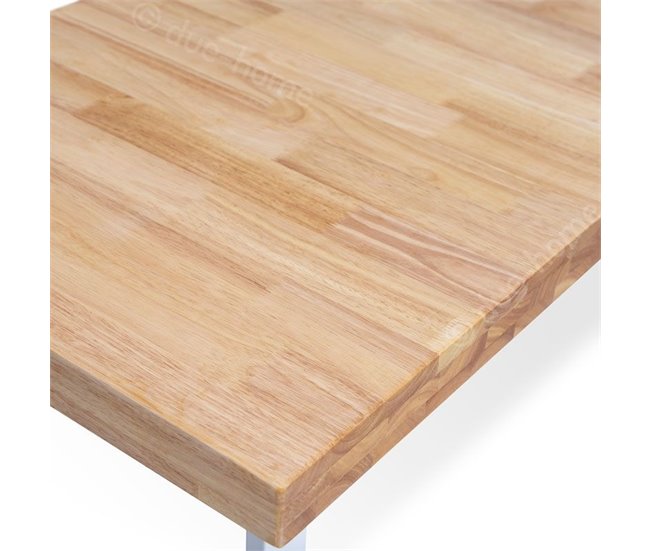  Mesa de jantar Natural 140x80 Branco