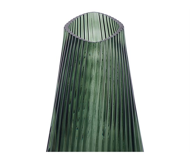 Beliani Jarro de flores MARPISSA Verde Escuro