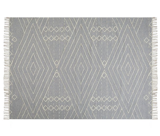 Beliani Pelos curtos KHENIFRA 160x230 Branco/ Bege