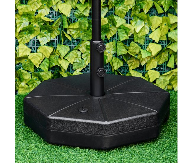 Base Chapéu de Sol HDPE, Metal Outsunny 60x60 Preto