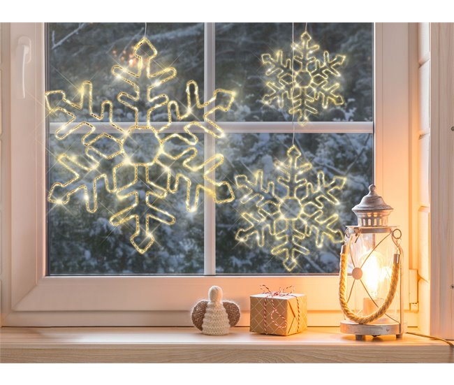 Beliani Decoração LED LOHELA Cinza