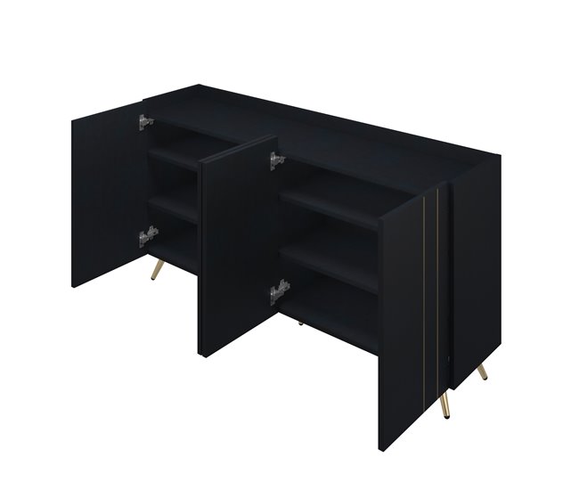 Aparadores Preto/ Dourado