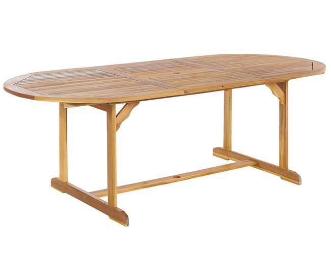 Beliani Mesa extensível MAUI Castanho