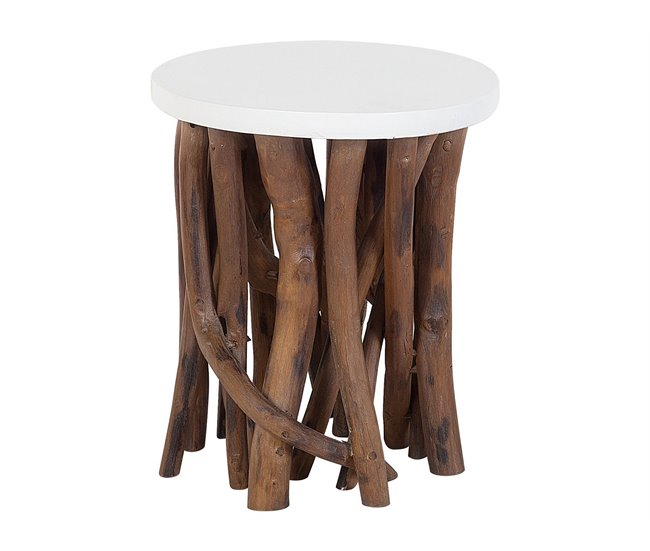 Beliani Mesa de jantar HUDSON 36x36 Branco