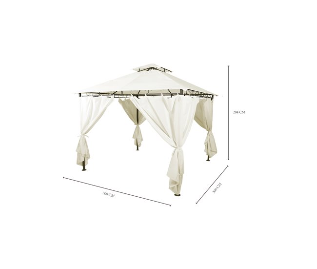 Pérgola CIRA 283x300x300cm cor bege Bege