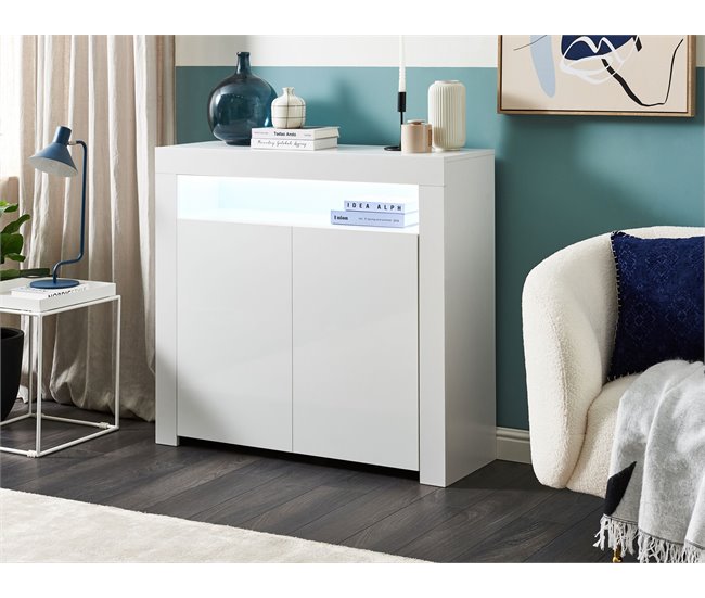 Beliani Aparador MDF COVINA Branco