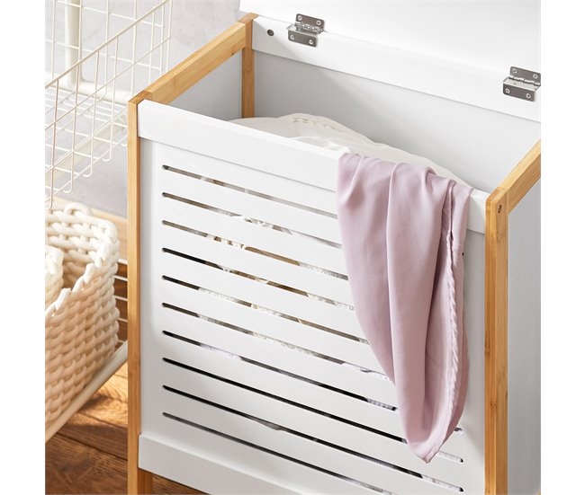 Cesto de roupa suja FSS66-WN SoBuy Branco