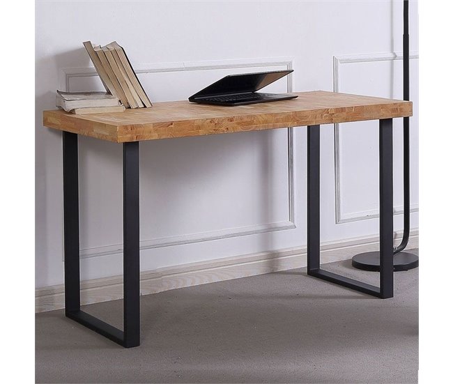 Mesa de estudo natural 120x54 Preto