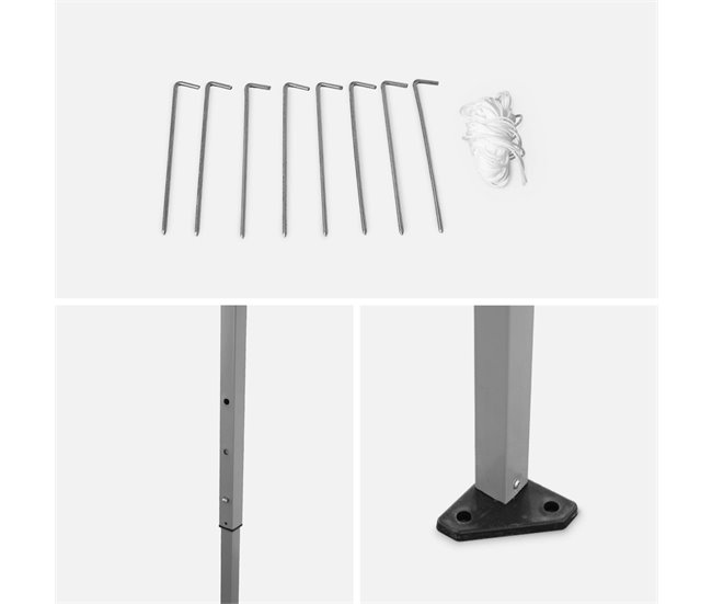 Caramanchão de jardim dobrável - Apertus 298x298 Multicor