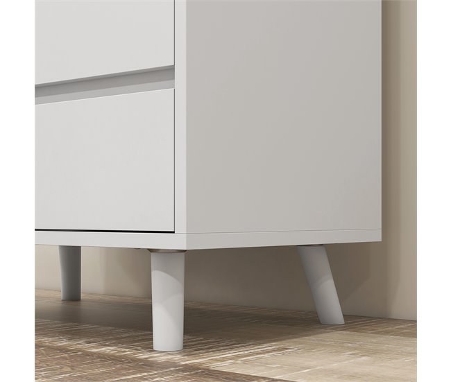 Armário de Cozinha MDF HOMCOM, casa - móveis de armazenamento Branco