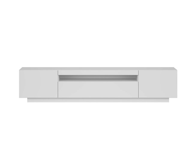 Armário de TV Sami contemporâneo com gaveta e portas 200 Branco