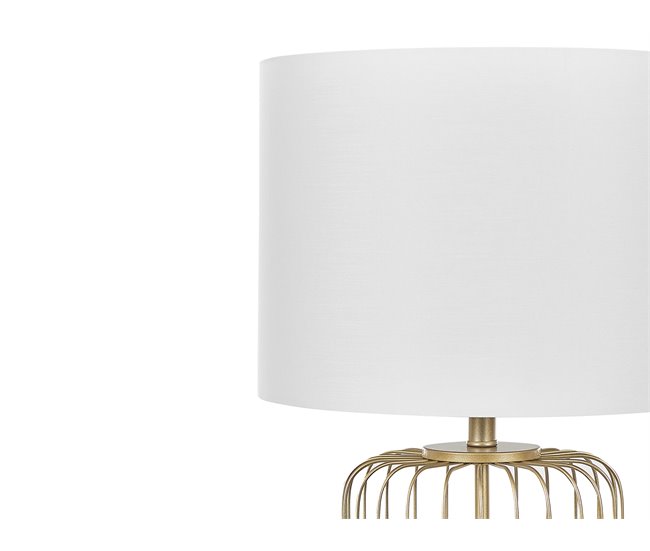 Beliani Lámpara de mesa THOUET Dourado