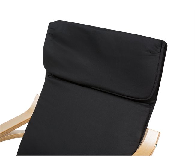 Beliani Poltrona de Baloiço WESTON Preto