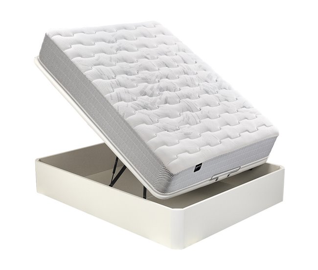 Colchão PEGASUS 8K BULTEX de material celular + sommier grátis Pikolin color branco 