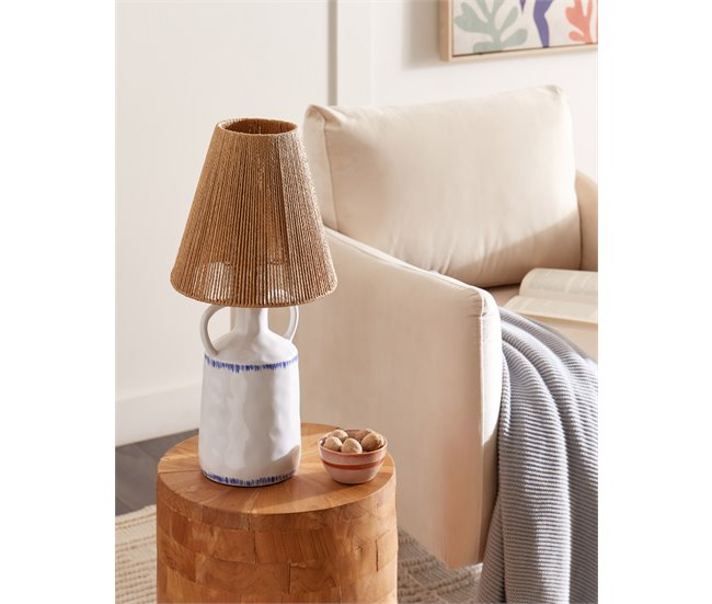 Beliani Candeeiro de mesa LARISSOS Branco