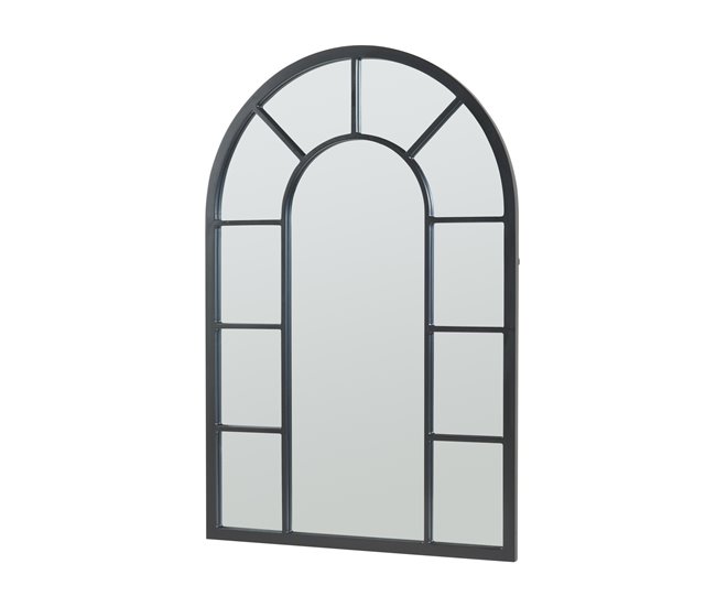 [en.casa] Espelho de parede Enonkoski janela arqueada MDF Preto
