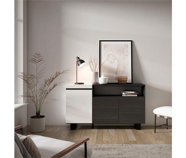 Aparadores para sala 150 Branco/ Preto