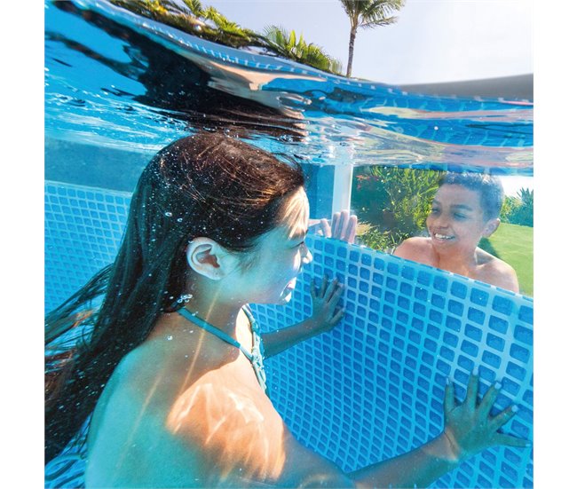 Quadro de prisma INTEX piscina desmontável Clearview Cinza