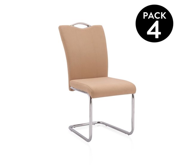  Conjunto de 4 cadeiras de jantar Dana Bege