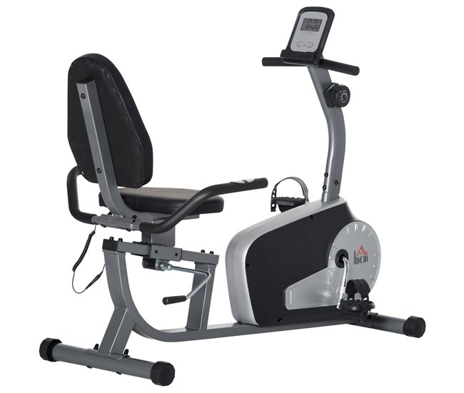 Bicicleta Estática Aço e ABS HOMCOM Preto / Cinza