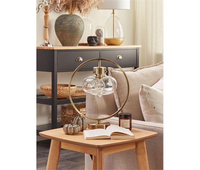 Beliani Candeeiro de mesa SEVERN Dourado