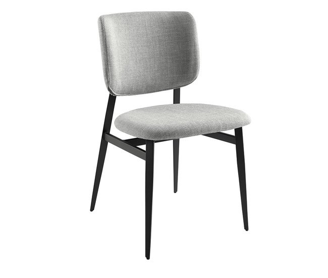 ANGEL CERDA Cadeira em tecido cinzento claro Cinza