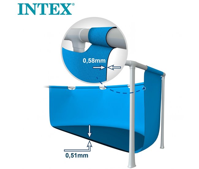 Piscina redonda INTEX Greywood com purificador Cinza