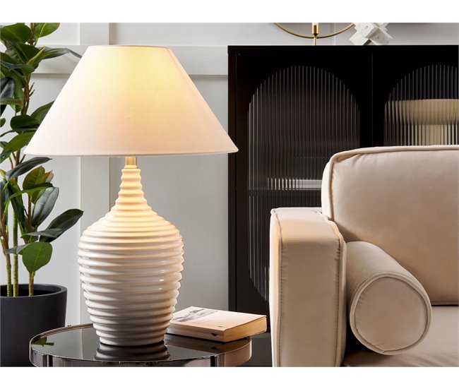 Beliani Candeeiro de mesa CELESTE Creme