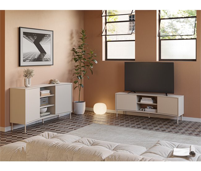 Aparador NOVA com 2 portas Bege