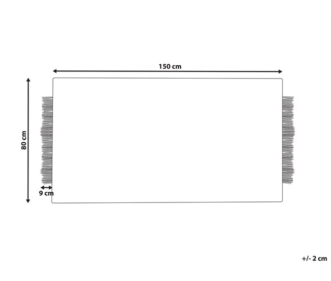 Beliani Entrelaçado KETENLI 80x150 Branco/ Bege