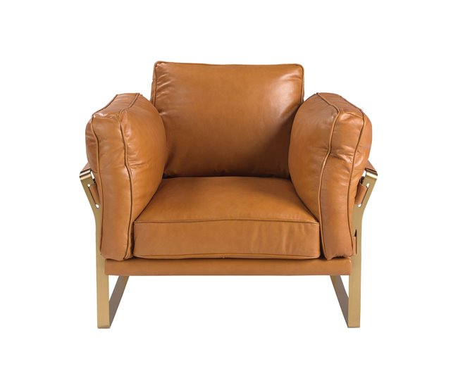 Poltrona de couro Camel Camel