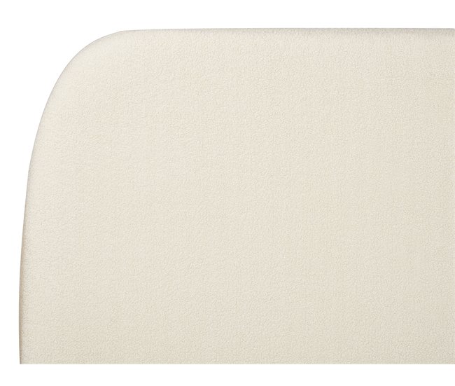 Beliani Cama de água Bouclé ROISEL 181x226 Creme