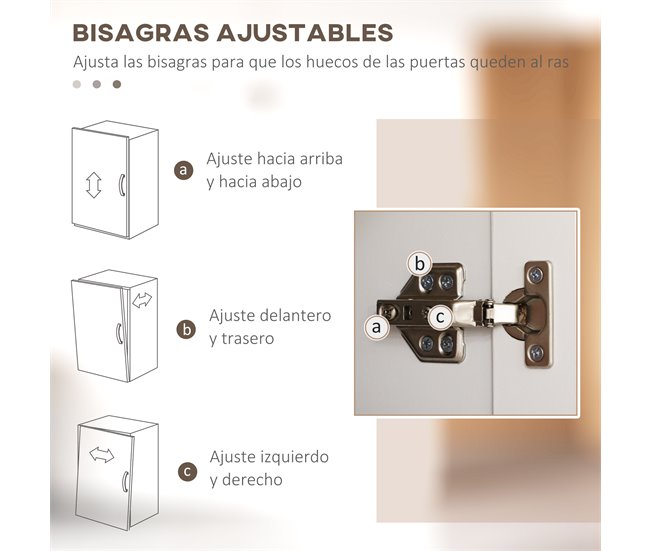Armário de Cozinha Melamina de Madeira HOMCOM 60 Branco