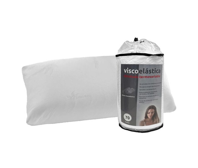 Travesseiro de alta viscoelástica 80x30 Branco