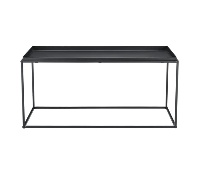 Mesa de centro de metal Nyker Preto