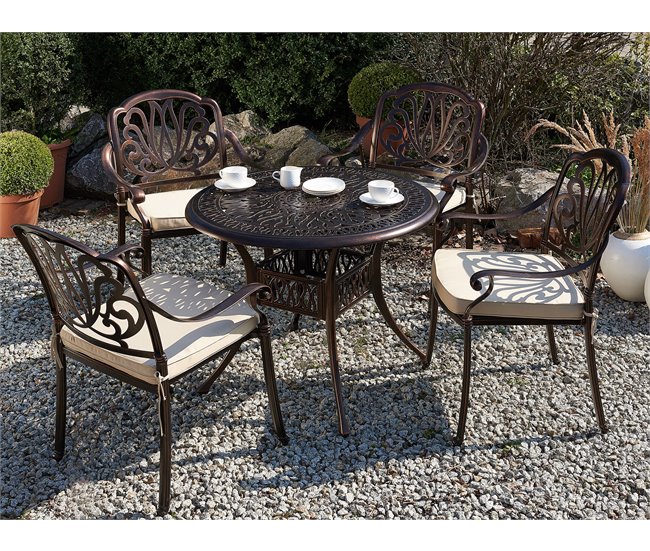 Beliani Mesa redonda ANCONA 90x90 Branco