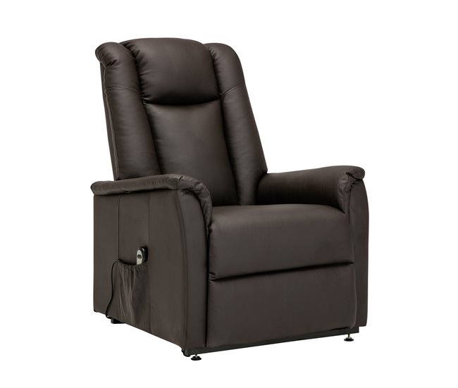 Poltrona relax elétrica pele sintética MAX Chocolate