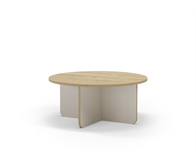 Mesa de centro redonda HILLARY Creme