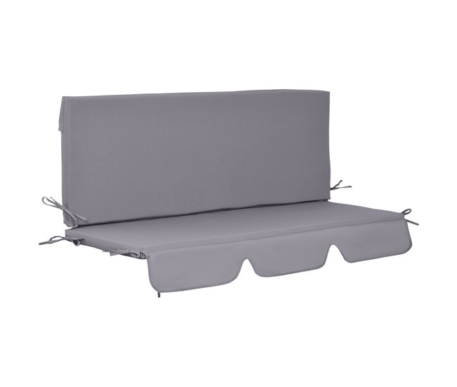 Almofada para Baloiço Poliéster e PP Outsunny Cinza