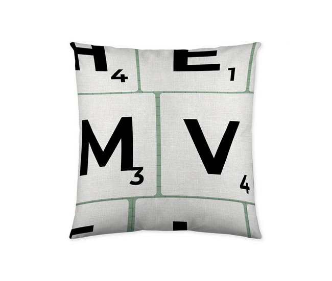 Capa de travesseiro Scrabble Multicor