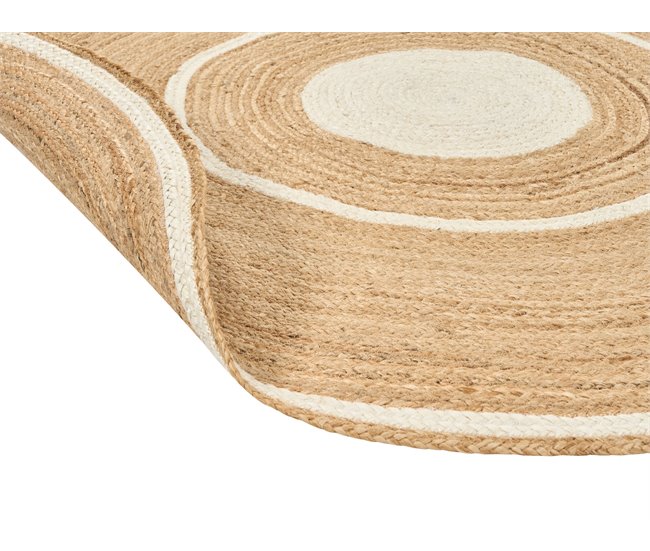 Beliani Entrelaçado HALFELI Branco/ Bege