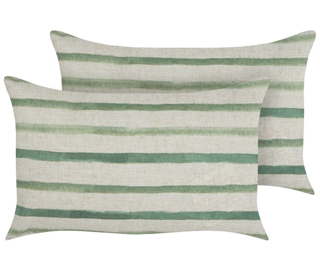 Beliani Almofada decorativa KAFRA 50x30 Verde