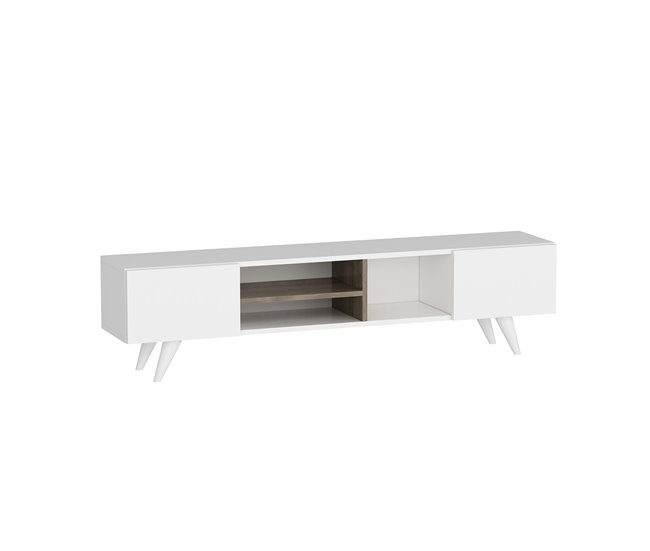 Armário de TV Assens em aglomerado 160 Branco