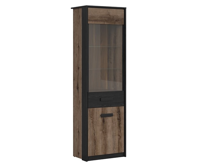 Armário expositor de 2 portas Romane Madeira