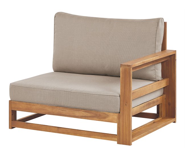 Beliani Conjunto lounge Madeira de acácia com certificado FSC® TIMOR Cinza Escuro