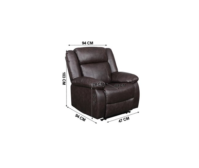 Poltrona relax cor castanha LOTUS Chocolate