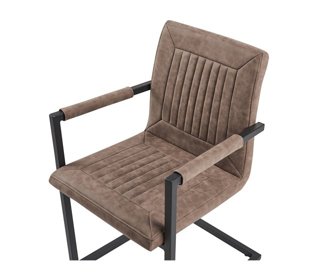 Beliani Silla de conferencias BRANDOL Castanho