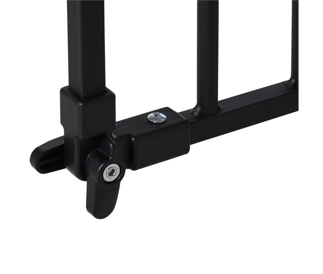 Barreira de Segurança Extensível Metal e Plástico PawHut Preto