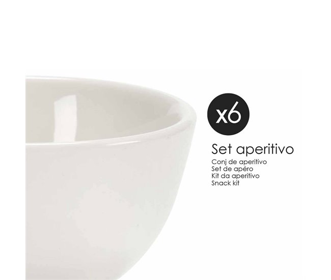 Conjunto de 6 porcelanas redondas multiusos coleção VESSIA Branco
